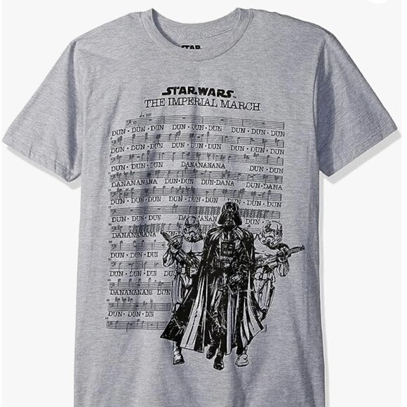 STAR WARS Darth Vader March Sheet Short Sleeve T-Shirt, Medium - Picture 2 of 3